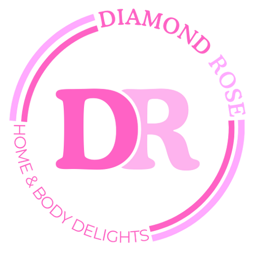 Diamond Rose logo with pink colors on a white background