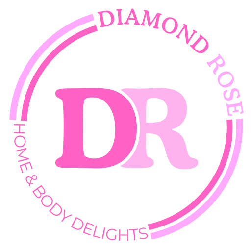 Diamond Rose logo with pink colors on a white background