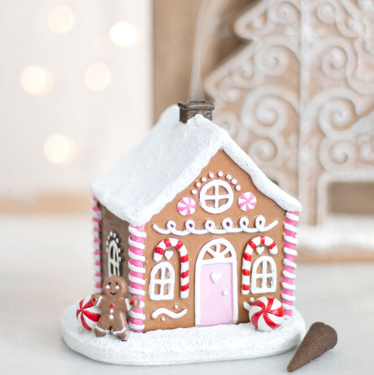PINK GINGERBREAD HOUSE INCENSE CONE