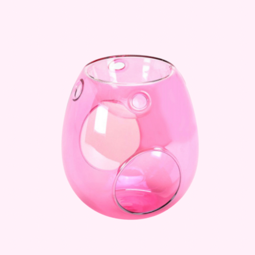 Pink Pearlescent Glass Wax Melter